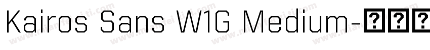 Kairos Sans W1G Medium字体转换